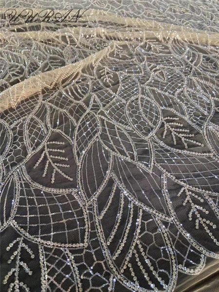 

european lace fabric with beaded embroidery sequins french tulle lace materials nigerian mesh for dress, Pink;blue