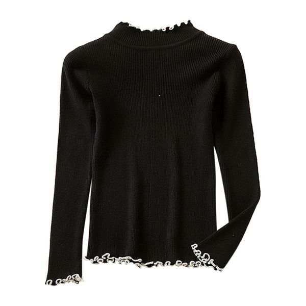 

x 2019 autumn winter turtleneck ruched sweater women high elastic solid long sleeve women sweaters slim knitted pullovers, White;black