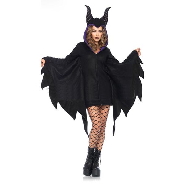 

halloween masquerade new cosplay play suit sleeping magical stage witch vampire costume horror ghost party bat perf, Black;red