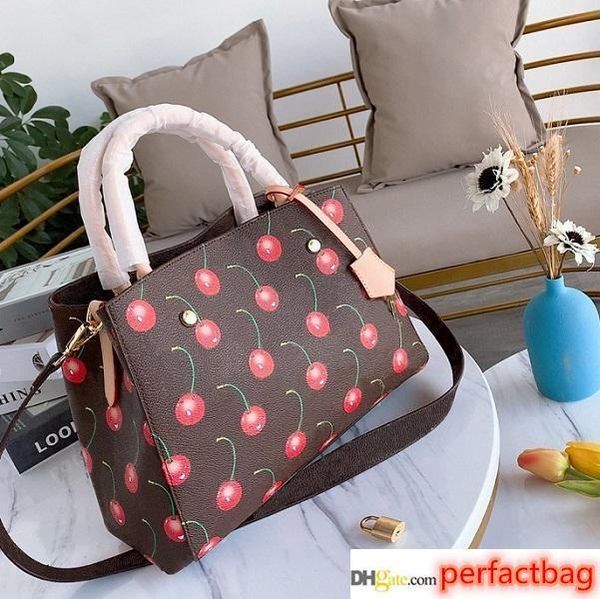 

designer handbags purses checkered tote shoulder bags with inner pouch leather cherry pattern handbag designer bag wallet