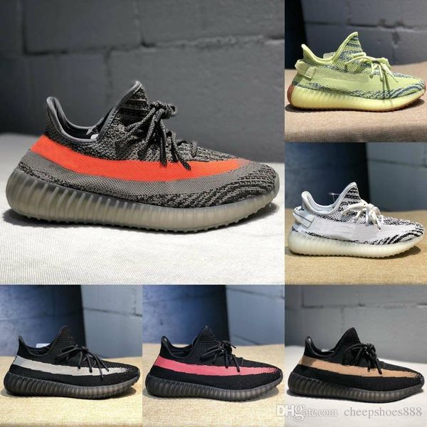 

new men women shoes cream white running shoes kanye west v2 sneakers zebra beluga 2.0 athletic sports trainer black red grey orange