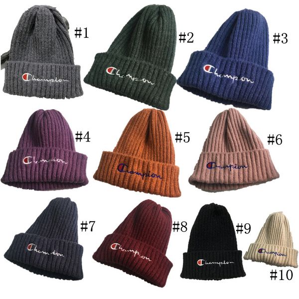 

Champion Letters Дизайнер Детские Beanie Hat Зимней Kintted Шляпы Мальчики Девочка Марка Warm Wool Caps