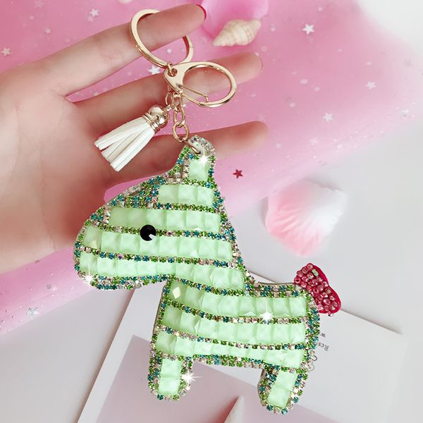 

creative and lovely pony keychains exquisite girls birthday gift key chain car handbag pendant wholesale small gift key ring, Silver