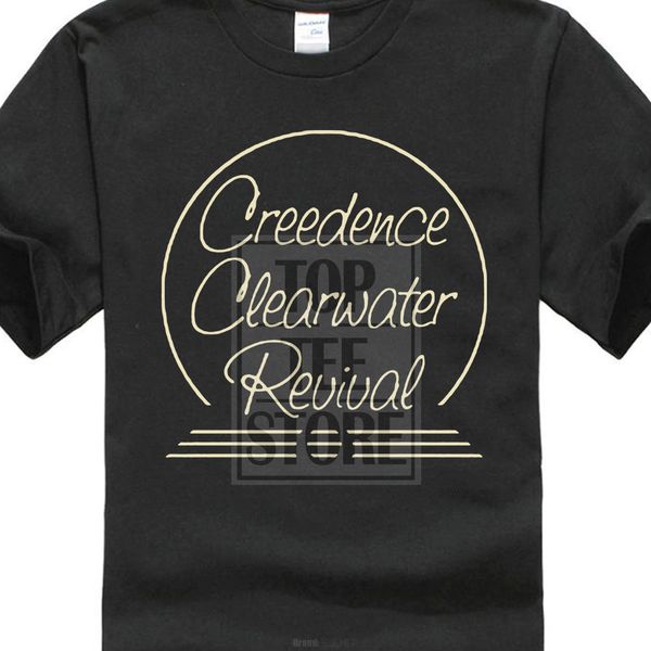 Vintage Camiseta con Logo Nuevo Hombre Creedence Clearwater Revival Camiseta