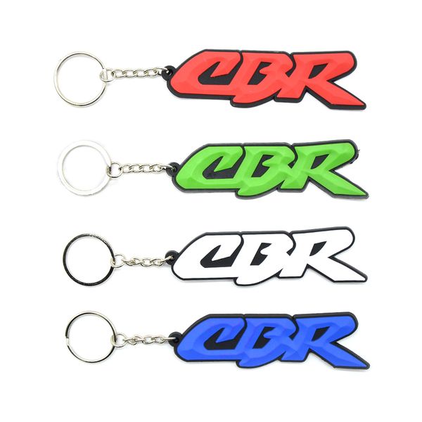 

new 3d motorbike key ring white motorcycle accessories key chain rubber keychain for cbr 400 cbr600 cbr900rr cbr250r