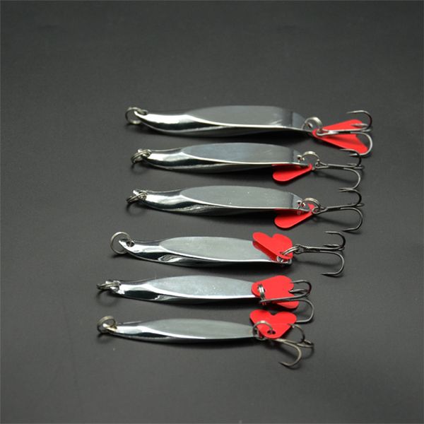 

10 pcs fishing spoon lure oblique angle cutting sequin paillette metal hard bait hook tackle