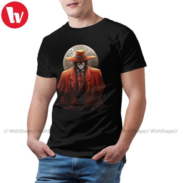 

hellsing t shirt alucard t-shirt printed cotton tee shirt cute short sleeves oversize men basic tshirt, White;black