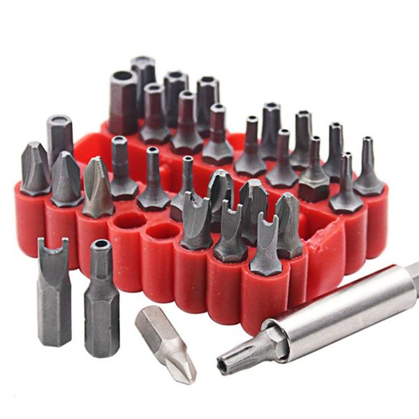 

bit 33pcs set tamper proof torx spanner screwdriver star hex holder rod color om