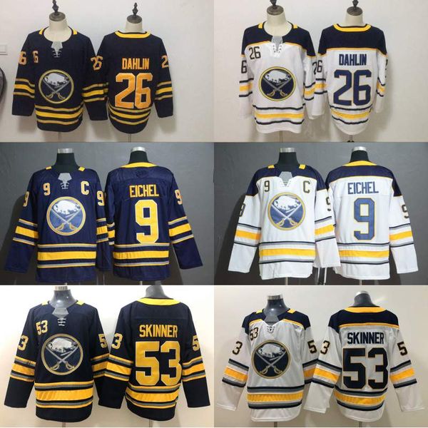 

Men's Womens Youth Buffalo Sabres 9 Jack Eichel With Captain "C" patch Jeff Skinner Rasmus Dahlin Hockey Jerseys In Stock