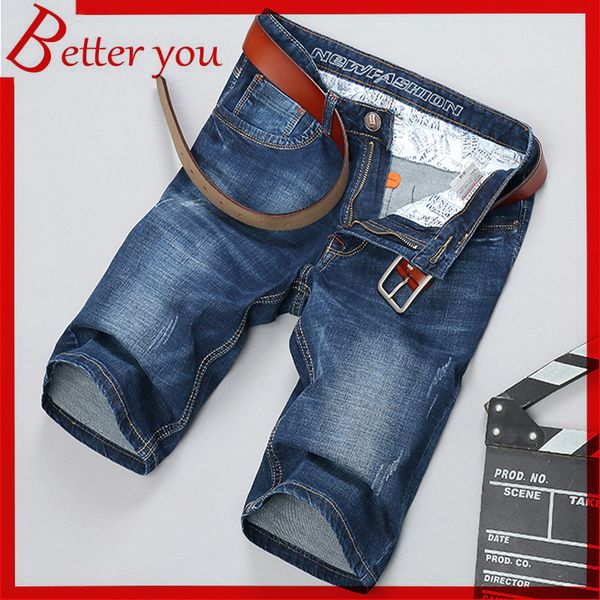

la bar 2019 new seven-pants jeans clean fashion jeans, Blue