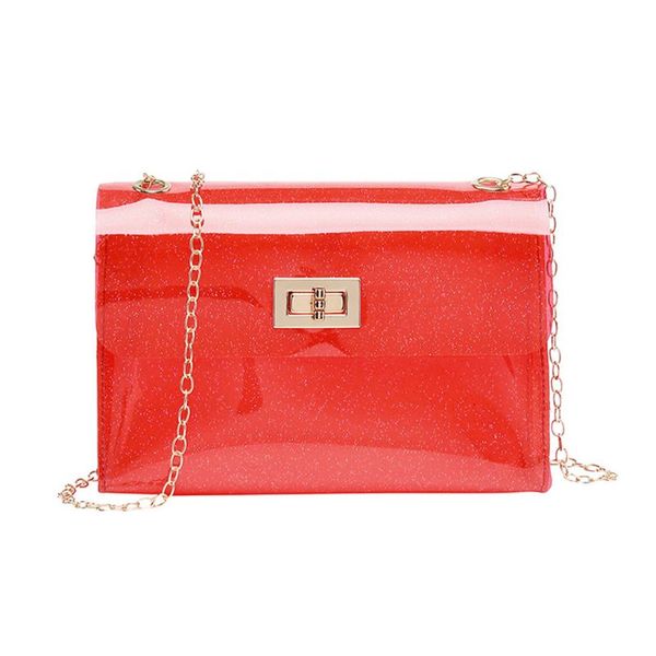 

women girls pvc handbag chain shoulder bag purse tote messenger satchel 35ef