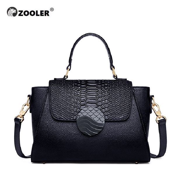 

zooler real genuine leather bags for women hand bags totally black business bag soft cow leather ladies tote elegant #wg222