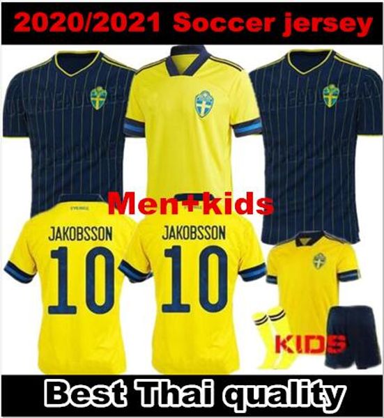 

2020 2021 мужчины + дети швеция футбол джерси главная желтый 20 21 sverige forsberg lindelof берг ибрагимович футбол футбол рубашки, Black