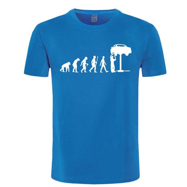 

summer style evolution auto mechaniker mechanic car t-shirt funny gift t shirt for men tee slim, White;black