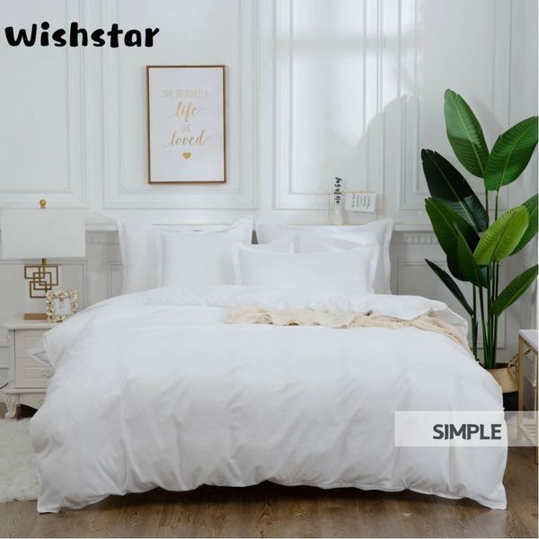 

modern simple solid white satin strip duvet cover set nordic pure color quilt cover 200x200cm  king size bed covers
