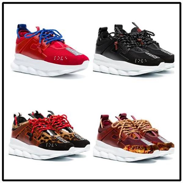

Chain Reaction aaa+ Quality Famous Brand Men Casual Shoes Black Red White High-top Genuine Leather Men's Flats Medusa Luxury Sneakers