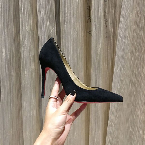 red bottom tan heels