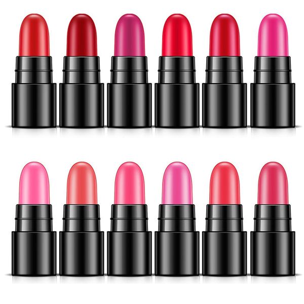 

12pcs lipstick whole set fashion women long lasting waterproof lipstick mini moisturizing lip gloss cream valentine's day gift
