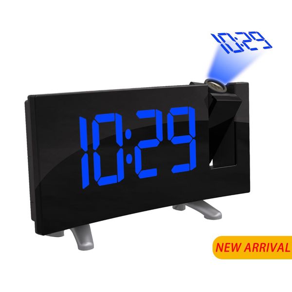 2019 Digital Fm Radio Alarm Clock With Projection 4 Alarm Sounds 9 Min Snooze Function Sleep Timer For Home Office Bedroom From Lantor 34 77