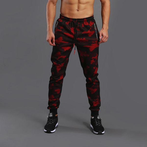 

men joggers 2019 autumn new camouflage camo men camouflage pocket overalls casual pocket sport work casual trouser pants z402, Black