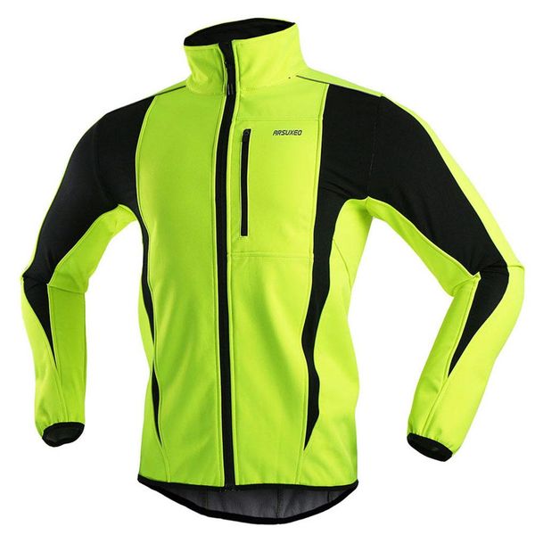 

winter autumn men outdoor sports bicycle bike warm thermal cycling coat jacket wind coat, Black
