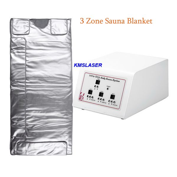 Itens 3 Zone Sauna Abeto Far Slimming Infravermelho Sauna-Cobertor Aquecimento Terapia Slim Bag Spa Perder Peso Corpo Detox Máquina