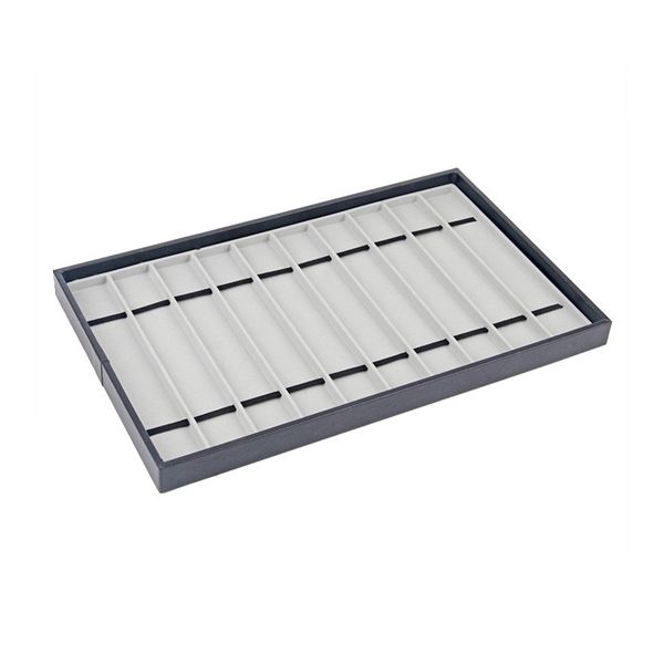 

10 slots/grids watch display tray jewelry showing shelf pu flicking wrists holder box necklace bracelet organizer, Black;blue