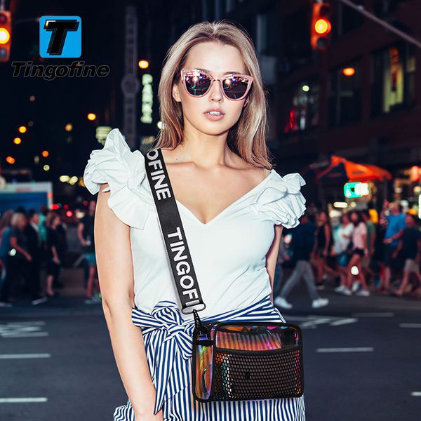 

women corssbody bag 2020 summer new arrival laser fashion female bag cool laser waterproof tpu material pink blue color