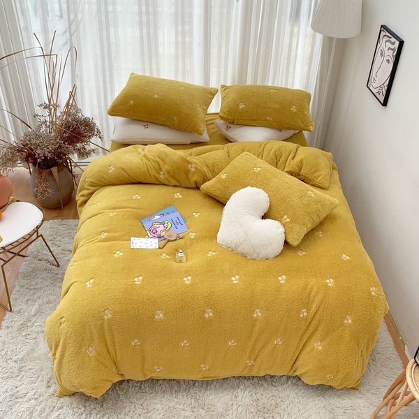 

fb1912ak0032 exclusive weaving designer duvet cover set smooth soft feeling bed linen winter sleep naked comfortable home textile 4pcs/set