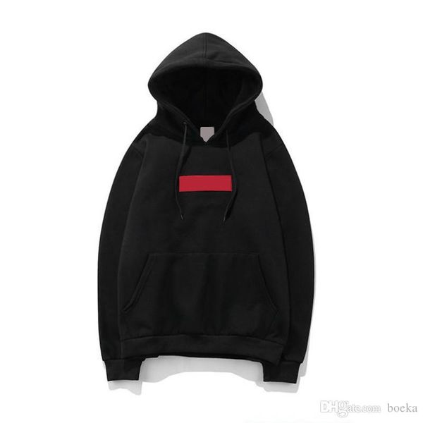 

men women brand designer box logo embroidered hoodies hip hop sweatshirt casual male female hooded pullover winter jumper, Black