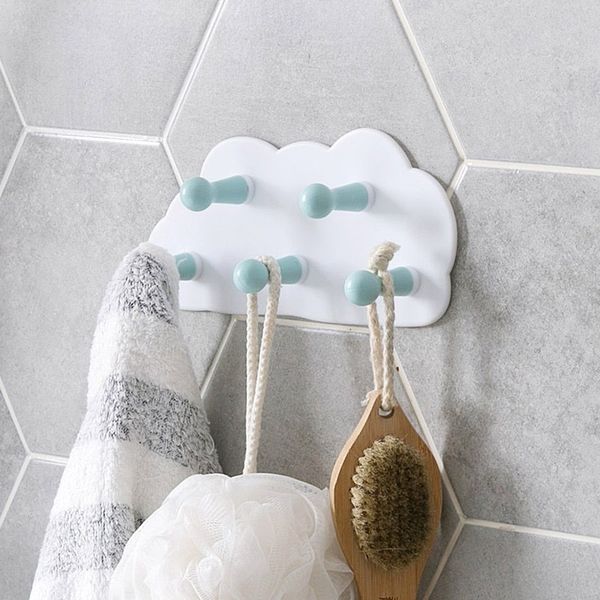 

self-adhesive sticky hook for wall hanger rack space saver key holder bathroom towel clothes hanger home decor kitchen organizer