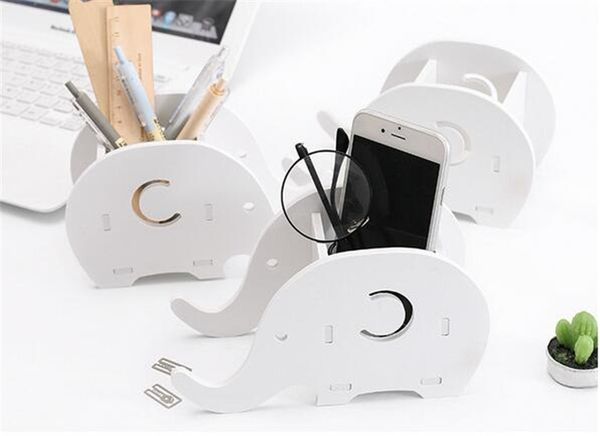 

new housekeeping elephant diy office deskstorage box pen phone rack holder container desksundries organizer stationery storage