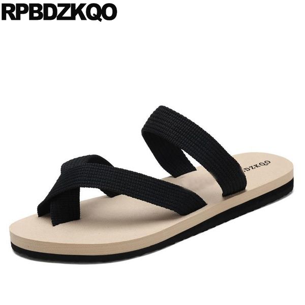 

fashion slippers shoes beach toe loop water strap black slides open casual mens sandals 2019 summer outdoor red flat