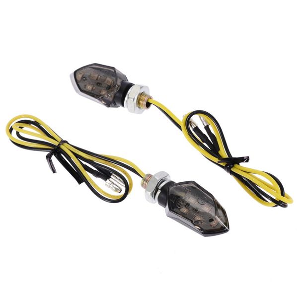 

2pcs мини общего мотоцикл индикатор сигнала желтого индикатор поворот сид мотоцикл супер свет
