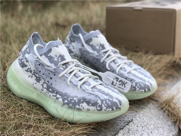 

2019 new authentic originals 380 alien white kanye west fv3260 fb6878 men women running shoes sports sneakers with original box 36-46.5, Black