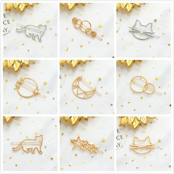 

Fashion girl simple clip bang hairpin hair accessories Women's girls cute alloy animal cat hair clip headwear Barrettes