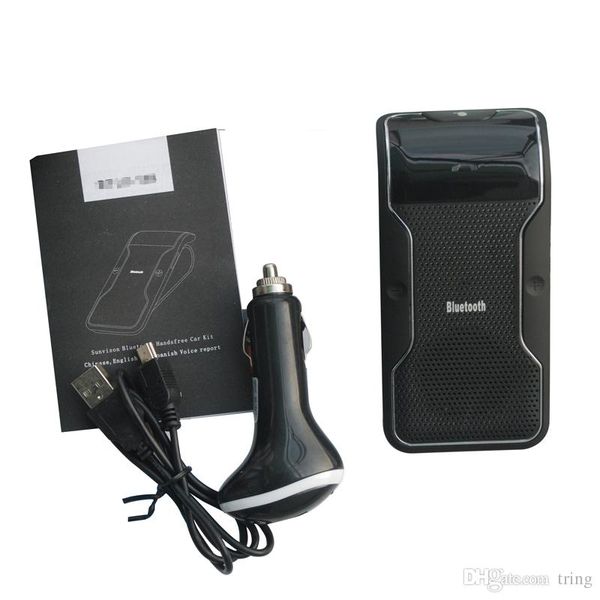 

bluetooth hands car kit sunvisor clip holder bluetooth car speaker phone bluetooth receiver with mic +car charger
