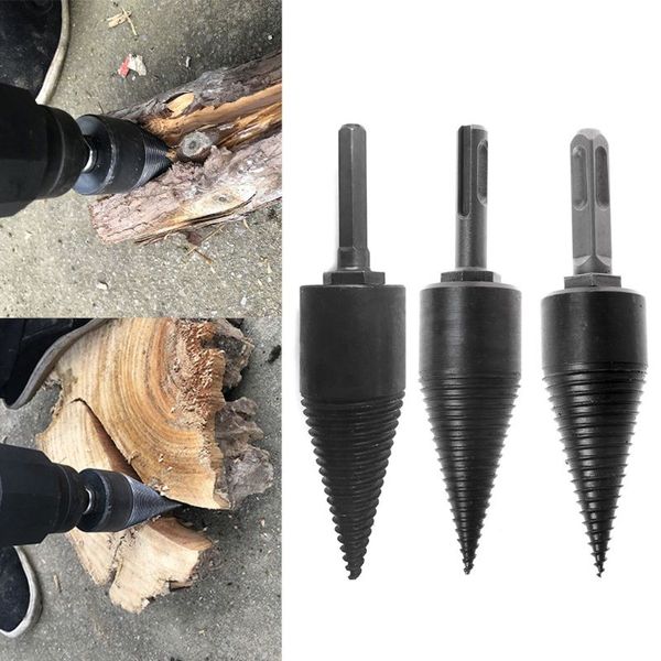 

firewood machine drill wood cone reamer punch driver drill bit split drilling tools 130x32mm