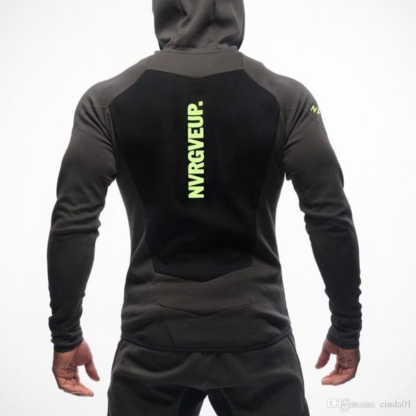 

new mens bodybuilding hoodies gym workout shirts hooded sport suits tracksuit men chandal hombre gorilla wear animal1, Black