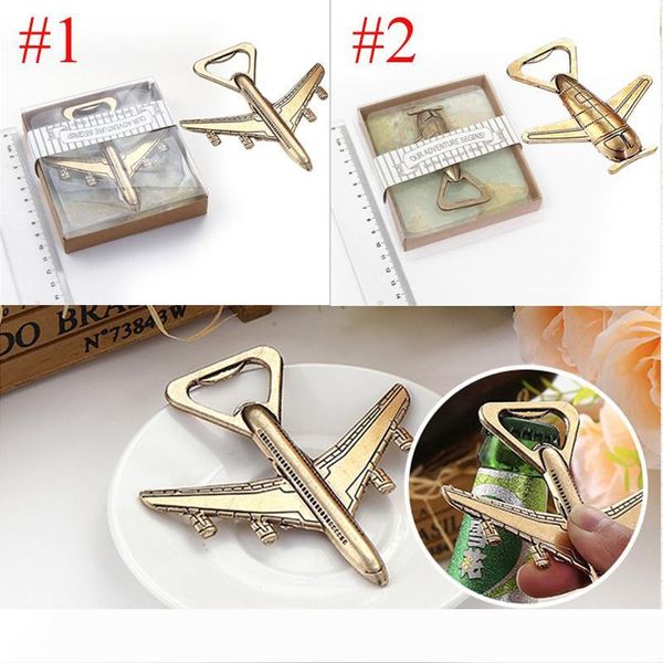 

2 style airplane bottle opener antique plane shape beer opener wedding gift party favors kitchen aluminum alloy airplane openers