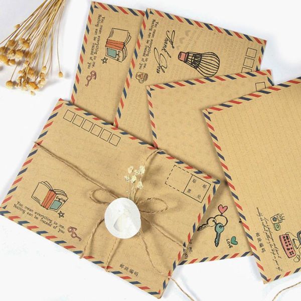 

8pcs/lot lovely b6 postcard letter stationery paper envelope letter paper kawaii wedding party invitation supplies