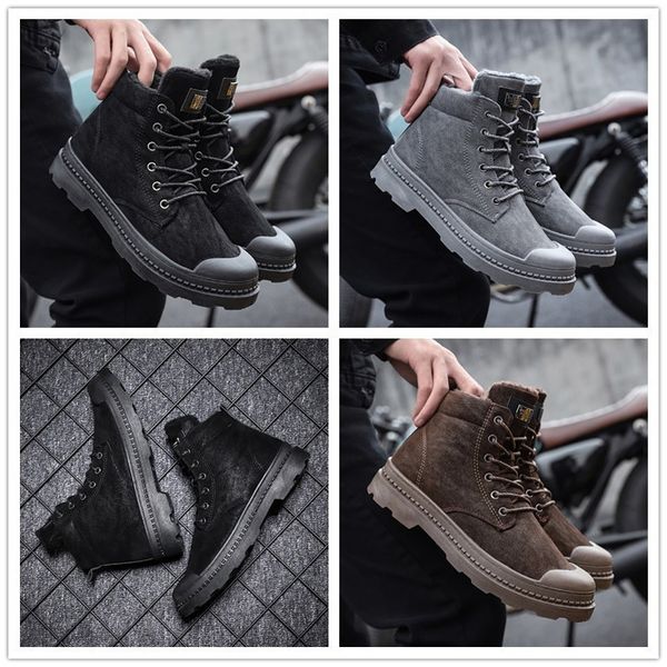 

designer luxury mens boots winter boots 2019 fashion black grey military triple martin boots size 38-44 4302