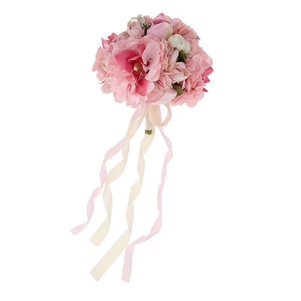 

pink rose bouquet -wedding bridal bouquet bridesmaid flower holding flowers