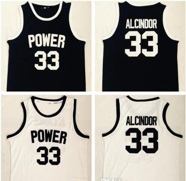 

ncaa college men basketball 33 lewis alcindor jr jersey high school st joseph ct power jerseys black white away team shirts, Black;red