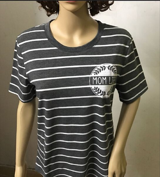 

plus size 5 colors tshirts 2017 fashion womens girl short sleeve casual short t-shirt summer style striped clothes mujer, White