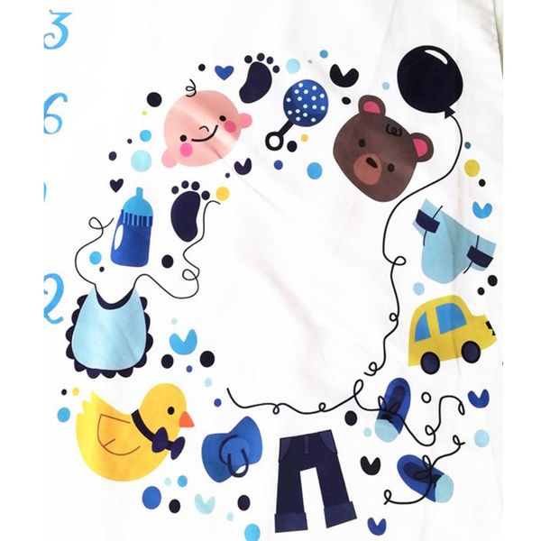 

fashion backdrop cloth monthly milestone cute calender cartoon props newborn baby pgraphy blanket square soft p grops