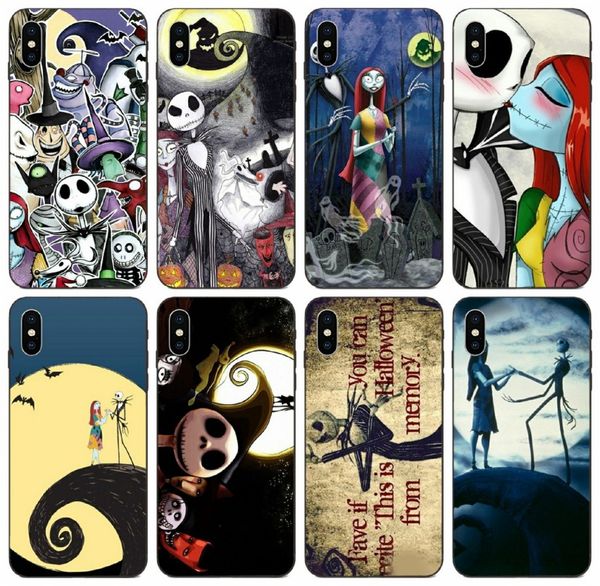 

tongtrade] nightmare before christmas jack and sally case for iphone 11 pro x xs max 8s 8 7s 7 6 5 plus samsung j8 honor v9 drop proof case