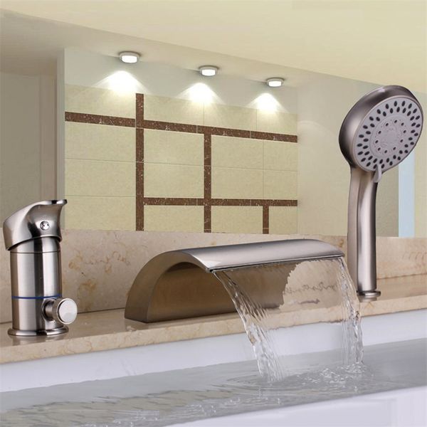 2020 Roman Tub Faucet One Handle Hand Shower Deck Mount