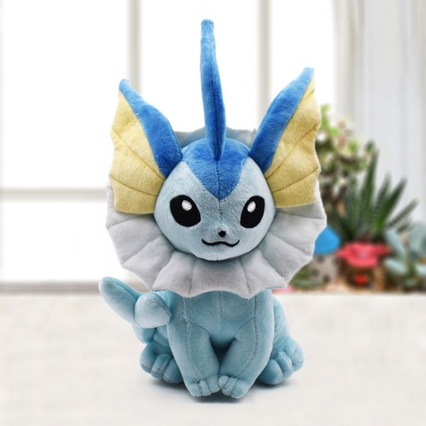 

2020 cartoon anime vaporeon eevee peluche toy 24cm sitting eevee soft stuffed doll classic baby plush toys christmas gifts y200703