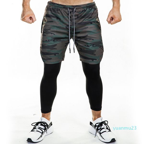 Atacado em execução de calções de calça de moletom e leggings 2 em 1 sportswear ginásio fitness calças esportivas legging crossfit jogador workout roupas